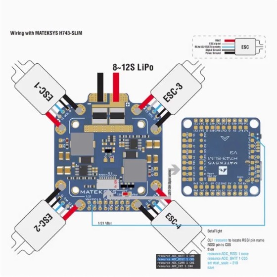 Original MATEK PDB FCHUB-12S V2 Cinelifter Drone Toy 12V Output 440A Current Sensor 3-12S RC Airplane X-Class 6mm Parts
